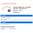thumbnail image 2 of Alternator Adapter Plug - Compatible with 1994 - 1997 Ford F-350 1995 1996, 2 of 2