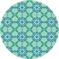 thumbnail image 1 of Ahgly Company Tapis Rond Lavable en Machine Intérieur Transitionnel Vert Mer Clair, 3 Pieds Rond, 1 of 7