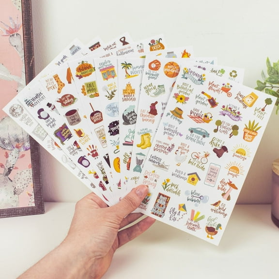 Bloom Planner Stickers Seasonal Bucket Lists Autumn Harvest 8 Sheets 411 Stickers