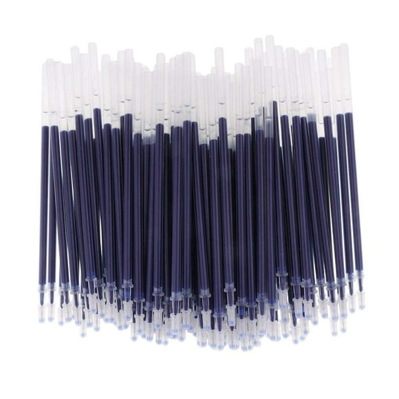 100 Pcs Recharges de Stylo Gel 0,5 mm Recharges de Stylo Gel à Encre pour Pointe Aiguille Stylo Gel Liquide/bille Roulante Stylo à Encre Gel - Pointe Aiguille Bleu