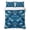 Dark Blue Mist Blue, variant on King Quilt Set 96''x106'', Leopard Printed Lightweight Summer Bedspread Coverlet Set with 2 Pillow Shams, Modern Animals Textured Brown Breathable All Season Quilt Bedding for Bedroom/Guest Room