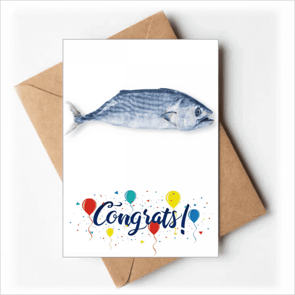 Ocean Fish Fresh Blue Small Wedding Cards Congratulations Greeting Envelopes