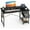 Black, variant on LIFERECORD Small Computer Desk with Storage Shelf 47 Inch Writing Work Study Desk for Home Office Bedroom 2-Tier Drawers Side Headphone Hook Modern Style Rust Brown