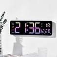 thumbnail image 1 of Reloj de Pared Digital Reloj Despertador Grande Control Remoto Fecha Semana Temperatura Reloj Alarmas Duales Reloj con Pantalla LED Rosa, 1 of 5