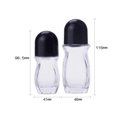 thumbnail image 2 of 2 botellas de desodorante roll-on de vidrio transparente recargables de 50 ml/1,69 oz, botellas vacías de aceites esenciales con bola de rodillo de plástico y tapa negra para desodorante, aceite de la, 2 of 5