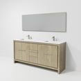 thumbnail image 6 of Lafarre 72 in W x 20 in D Rustic Acacia Double Bath Vanity, White Quartz Top, Gun Metal Faucet Set and 70 in Mirror, 6 of 9