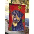 thumbnail image 2 of Carolines Treasures SS4731CHF Rottweiler Rouge et Vert Flocons de Neige Vacances Noël Drapeau Toile - Taille de la Maison, 2 of 4