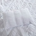 thumbnail image 7 of Sleep Zone Luxury Seersucker King Size Comforter Set 3-Piece, Soft & Lightweight Down Alternative Duvet Insert with Pillow Sham Cooling for Summer, White, 7 of 7