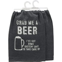 Primitives by Kathy Cotton Kitchen Towel, Grab Me A Beer