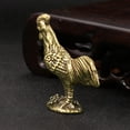 thumbnail image 6 of Brass Rooster China Fengshui Animal Ornament Statue Wealth LuFor CKy Home Adorn, 6 of 8