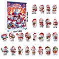thumbnail image 2 of 2D Christmas Snowman Holiday Advent Calendar Set 2024 Festive Tree Ornaments Home Decoration Countdown, 2 of 7