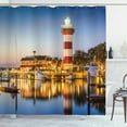 thumbnail image 1 of Ambesonne United States Shower Curtain, Hilton Head Boats, 69"Wx84"L, Multicolor, 1 of 3