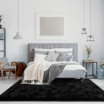 thumbnail image 3 of H HOMORE Cute Fluffy Shaggy Black Area Rug, 4' x 5.9', Super Soft, Easy to Clean, 3 of 7