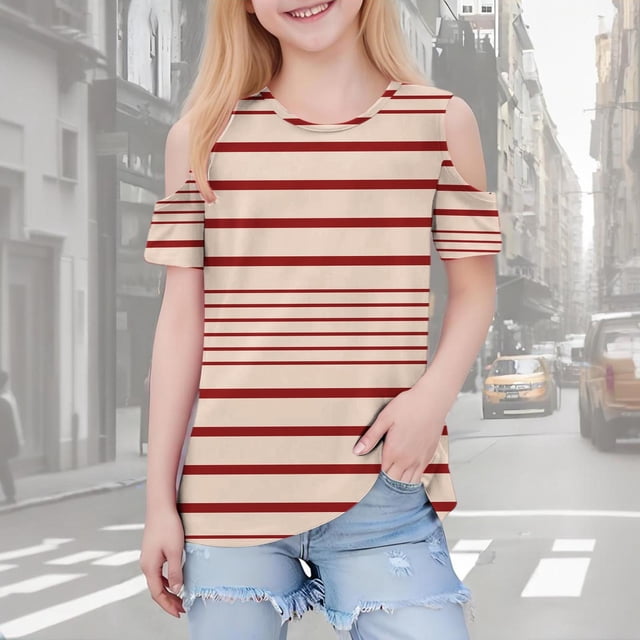 YUNAFFT T-shirts Décontractés à Imprimé pour Enfants Manches Courtes Col Rond Design Graphique Mignon Style Ludique