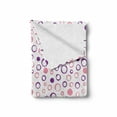 thumbnail image 2 of Geometric Circle Soft Flannel Fleece Throw Blanket, Pastel Toned Feminine Circular with Spherical Dots Spread Artwork, Cozy Plush for Indoor and Outdoor Use, 50" x 70", Pink Violet, by Ambesonne, 2 of 6