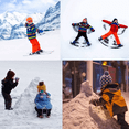 thumbnail image 5 of Kids Winter Gloves, Snow Waterproof Insulated Outdoor Snowboard Gloves-Blue-M-L, 5 of 5