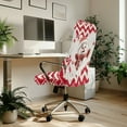 thumbnail image 3 of Renewold Cute Snowman Red Desk Chair Cover Stretch Office Chair Slipcover Dustproof Desk Computer Chair Cover High Back Chair Protective Cover Christmas Home Decor Easy to Install, L, 3 of 7