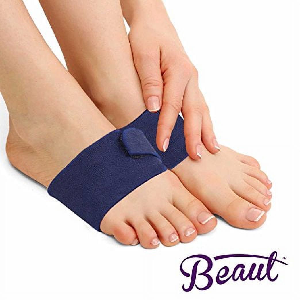 Beaut (TM) Arch Support Insert Plantar Fasciitis Therapy Wrap with Gel Cushioning for Foot Pain Relief and Flat Foot Correction Wear on Flat and Fallen Arches (1 Pair)