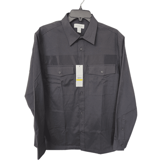 Calvin Klein Men's Double Pocket Long Sleeve Dress Shirt Size M