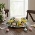 thumbnail image 2 of SIYTUAU Easter Candlestick Wreath With Easter Egg Vines Decorative Ring For Party Home Door Wall Holiday Decorations Plastic Rattan Base, 2 of 6