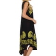 thumbnail image 4 of Sakkas Zayna Embroidered Caftan Dress - Black / Yellow - OS, 4 of 4
