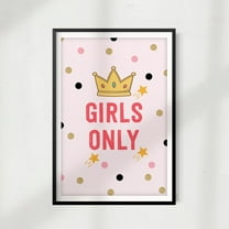 Designs ByLITA Girls Only, Kids 8 x 10 UNFRAMED Print Décor Wall Art