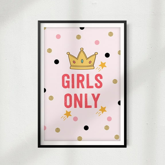 Designs ByLITA Girls Only, Kids 5 x 7 UNFRAMED Print Décor Wall Art