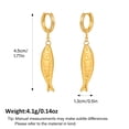 thumbnail image 4 of Aros MIJENITI con colgante de pez bañados en oro 14K, 4 of 6