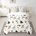 thumbnail image 2 of Erosebridal Dog Bedding Sets Full Size for Teens, Kawaii Pug Comforter Sets with Sheets, Rustic Flower Reversible Bedding Full Size, Ultra Soft Bedroom Decorative, 7-Piece, 2 of 6