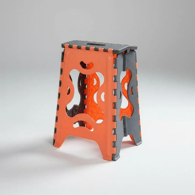 Banco Plegable Grande Portatil Plastico Soporta 120kg 1pz Acabado De La Estructura Mate Color Salmón