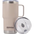 thumbnail image 2 of SIPPA Gobelet à Café Isolé avec Couvercle Rabattable – Gobelet en Acier Inoxydable Étanche – Tasse à Double Paroi pour Boissons Chaudes et Froides (Beige), 2 of 9