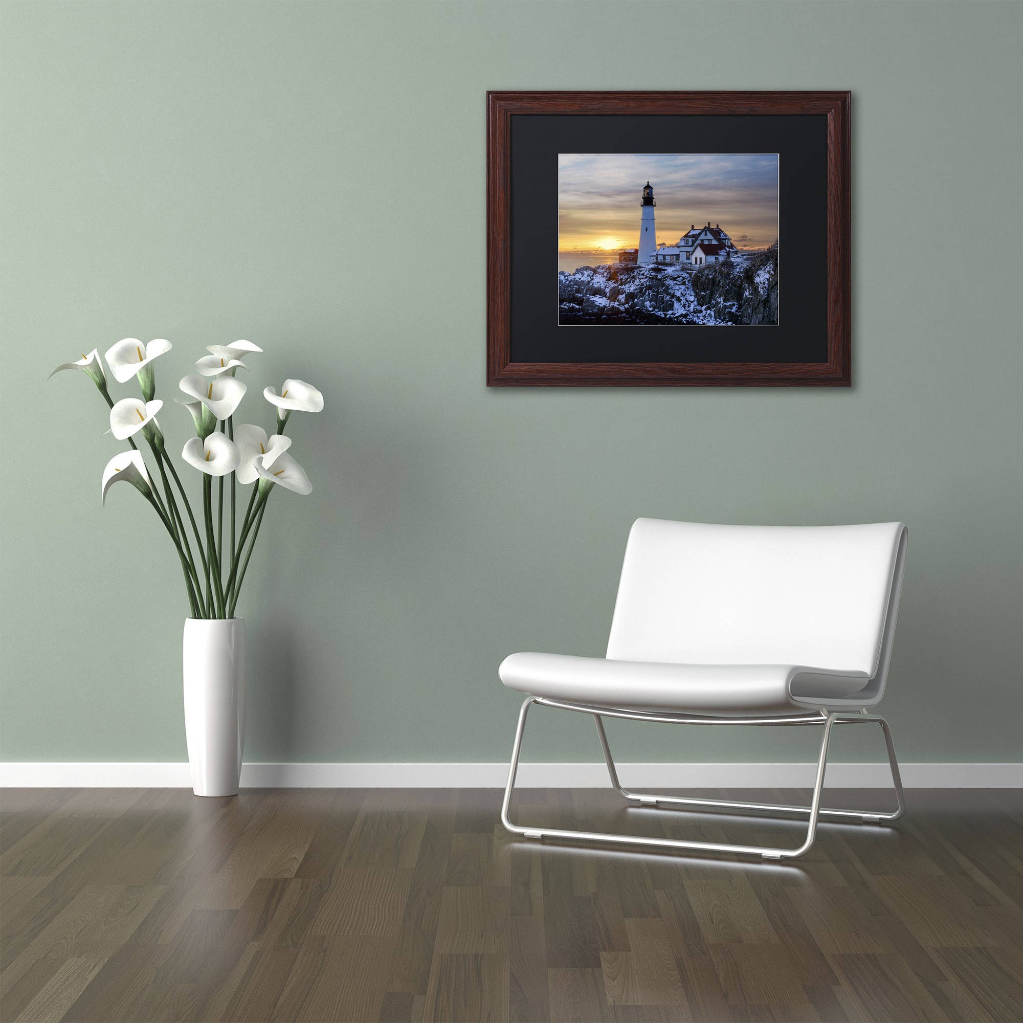 Trademark Fine Art "Maine Classic" Canvas Art by Michael Blanchette Photography Black Matte, Wood Frame