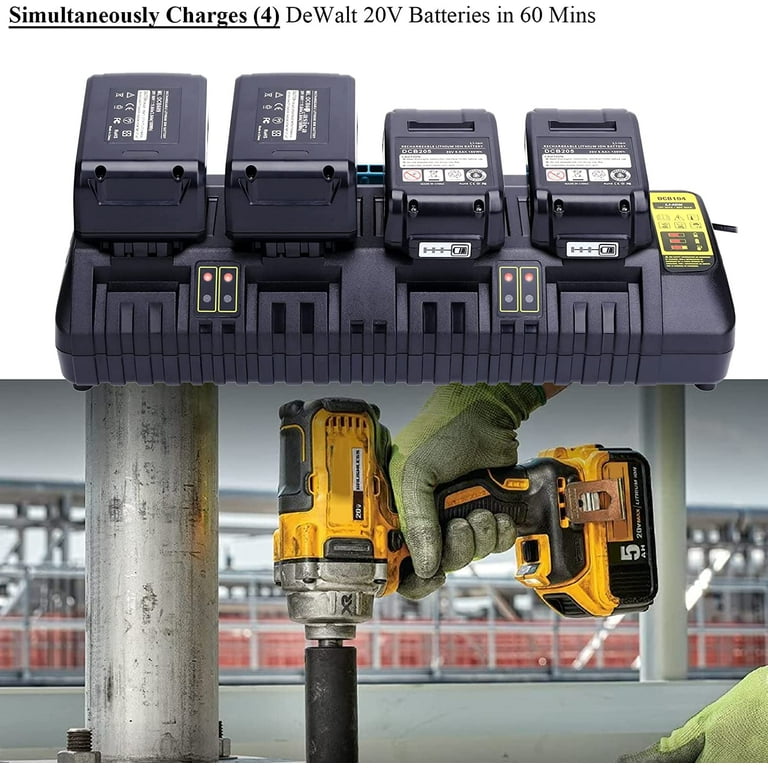Dewalt Flexvolt Battery Taingwei 4-Ports Battery Charger For
