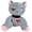 Gray, variant on Goth Bunny Plush Rabbit Horror Plushies Easter Stuffed Animal Creepy Spooky Crazy Rabbit Plushie Toy