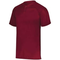 Augusta Attain Wicking Two-Button Baseball Jersey 1565 Cardinal 3Xl