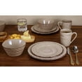 thumbnail image 5 of Lorren Home Trends 16 Piece Distressed Weave Dinnerware Set-Mocca, 5 of 5