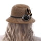 thumbnail image 5 of Desiderio Sombrero bombín vintage para mujer, elegante sombrero de pescador para mujer, 5 of 5