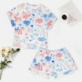 thumbnail image 4 of 4th of July Print Women'S Pajamas Set Summer Sleepwear Sets 2 Piece Lounge Set, 4 of 7