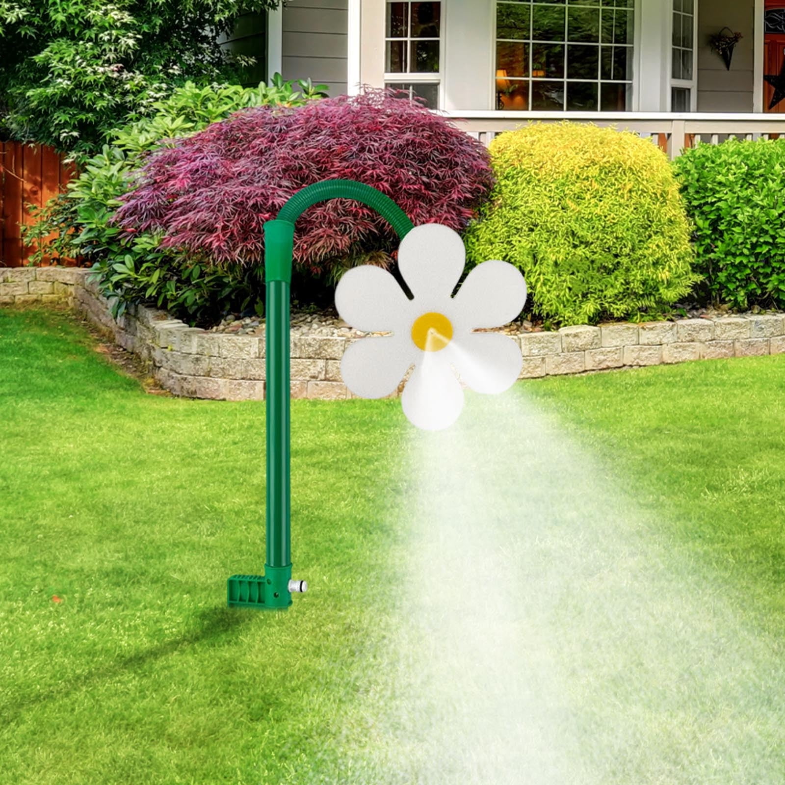 2026 NEW Crazy Daisy Sprinkler Crazy Dancing Flower Water Sprinklers Funny 360° Rotating Sun Flower Dancing Daisy Lawn Sprinkler for Yard Watering