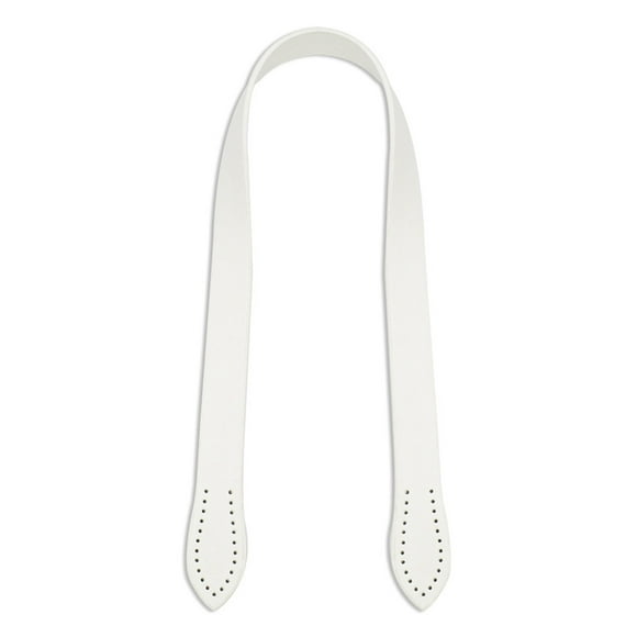 Wosthever Asa de bolso de cuero PU Color sólido DIY forma de hoja decorativa fácil de combinar accesorios de correa de bolso de hombro de Artesanía Blanco