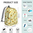 thumbnail image 5 of Sunflower and Leaf Yellow Pattern Backpack for School, Cute School Bag with Adjustable Shoulder Straps and Padded Back, 15.7"x11.8"x5.5", 5 of 5