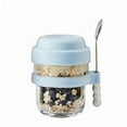 thumbnail image 2 of Food Storage Containers with Spoons Reusable Cereal Cups Leak Proof Breakfast Bowls Refrigerator Safe Grain and Oatmeal Jars Portable Snack Containers Bottles, 2 of 9