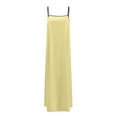 thumbnail image 5 of JIANJIA Casual Dresses For Women Maxi Contrast Trim Spaghetti Strap Summer Travel Sleevele Long Dress Daily-Wear, 5 of 5
