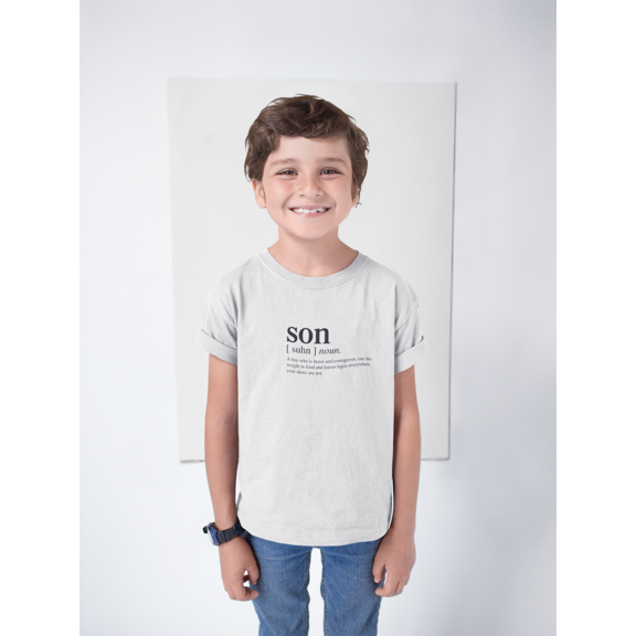 Son Slogan T-Shirt in White