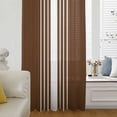 thumbnail image 6 of Brown White Stripe Sheer Curtains 84 Inches Long, Modern Rustic Vertical Striped Light Filering Curtains, Breathable Simi Curtain Privacy Drapes for Living Room Bedroom Lightweight Window Treatment, 6 of 9