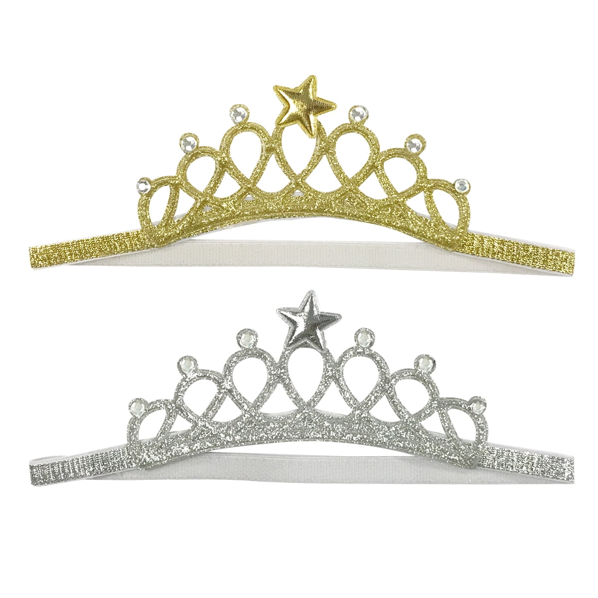 Wrapables Wrapables Baby Princess Crown Headband With Rhinestones Set Of 2 Walmart Com Walmart Com
