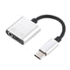 thumbnail image 1 of Cable adaptador de audio USB tipo C a 3,5 mm, 2 en 1, adaptador de auriculares estéreo tipo C a jack de 3,5 mm, micrófono, convertidor auxiliar y adaptador de carga para Pixel 2/2 XL//U11/Pro y más (, 1 of 4