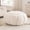 White, variant on Hobooment 34‘’ Oversized Round Teddy Ottoman Plush Upholstered Cocktail Ottoman Versatile Coffee Table & Foot Rest Combo Soft Faux Fur Round Ottoman for Living Room Bedroom