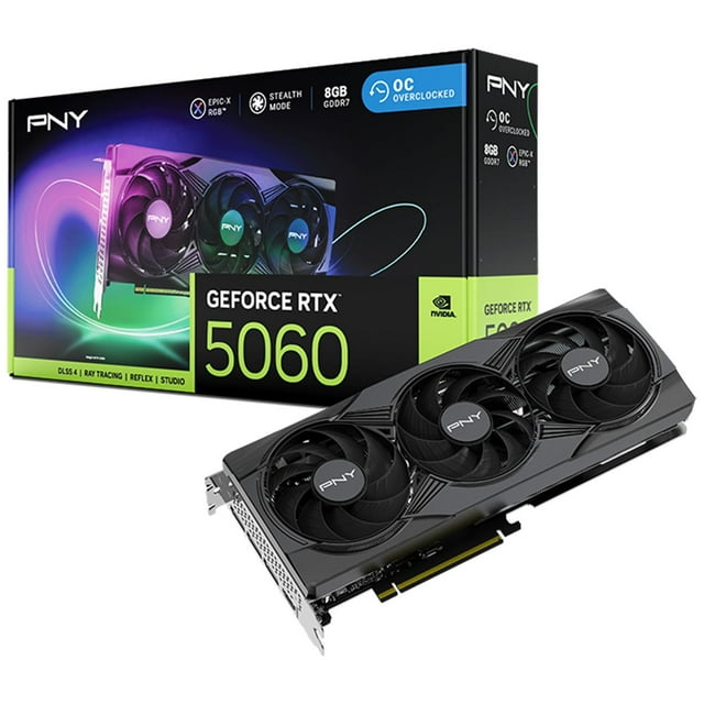 Tarjeta de Video PNY GeForce RTX 5060 OC 8GB Models ARGB GDDR7