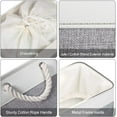 thumbnail image 3 of Fabric Storage Bins,3-Pack Gray storage Baskets for Organizing with Drawstring Cover Handles,Decorative Storage Baskets for Gift Organization Closet 15 10 9.5inch - 15x10x9.5 Inch, 3 of 6